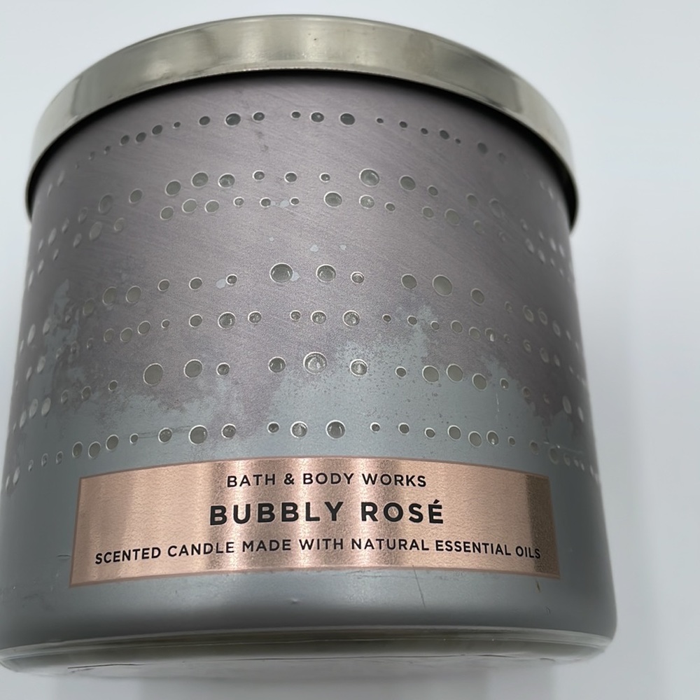 Bubbly Rosé Bath‎ & Body Works 3-wick Scented Candle - Picture 4 of 6